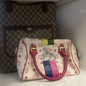 Gucci Beige and Brown Monogram Travel Tote